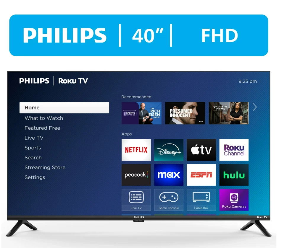 Philips 40" Class FHD (1080p) Roku Smart LED TV (40PFL6533/F7)  - Image 2 of 4
