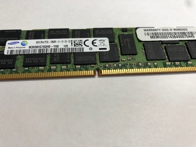 SAMSUNG PC3-12800R 16GB×16 計256GB NEW-SAMSUNG 16GB PC3L-12800R DDR3-1600 ECC Registered 1.35V