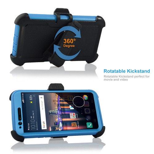Für 5,7" Motorola Moto G6 Play Hybrid Gürtelclip Holster Ständer Stoßfänger Hülle - Bild 21 von 27
