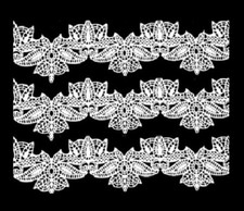 3 x EDIBLE LACES FOR CAKES/CUPCAKES - WEDDING, BIRTHDAY,NEW YEAR, EASTER