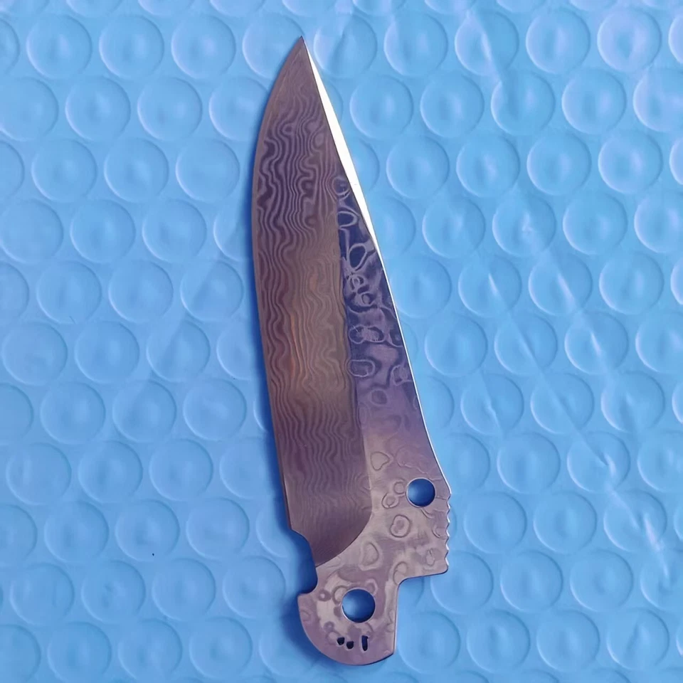 1PC. Replacement Powder Damascus Steel 58HRC Stonewashed Blade for Benchmade 556 - Image 4 of 4