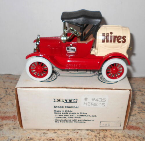 HIRES ROOT BEER SODA 1918 FORD BARREL TRUCK 1991 DIECAST ERTL BANK #9435 - Picture 1 of 3