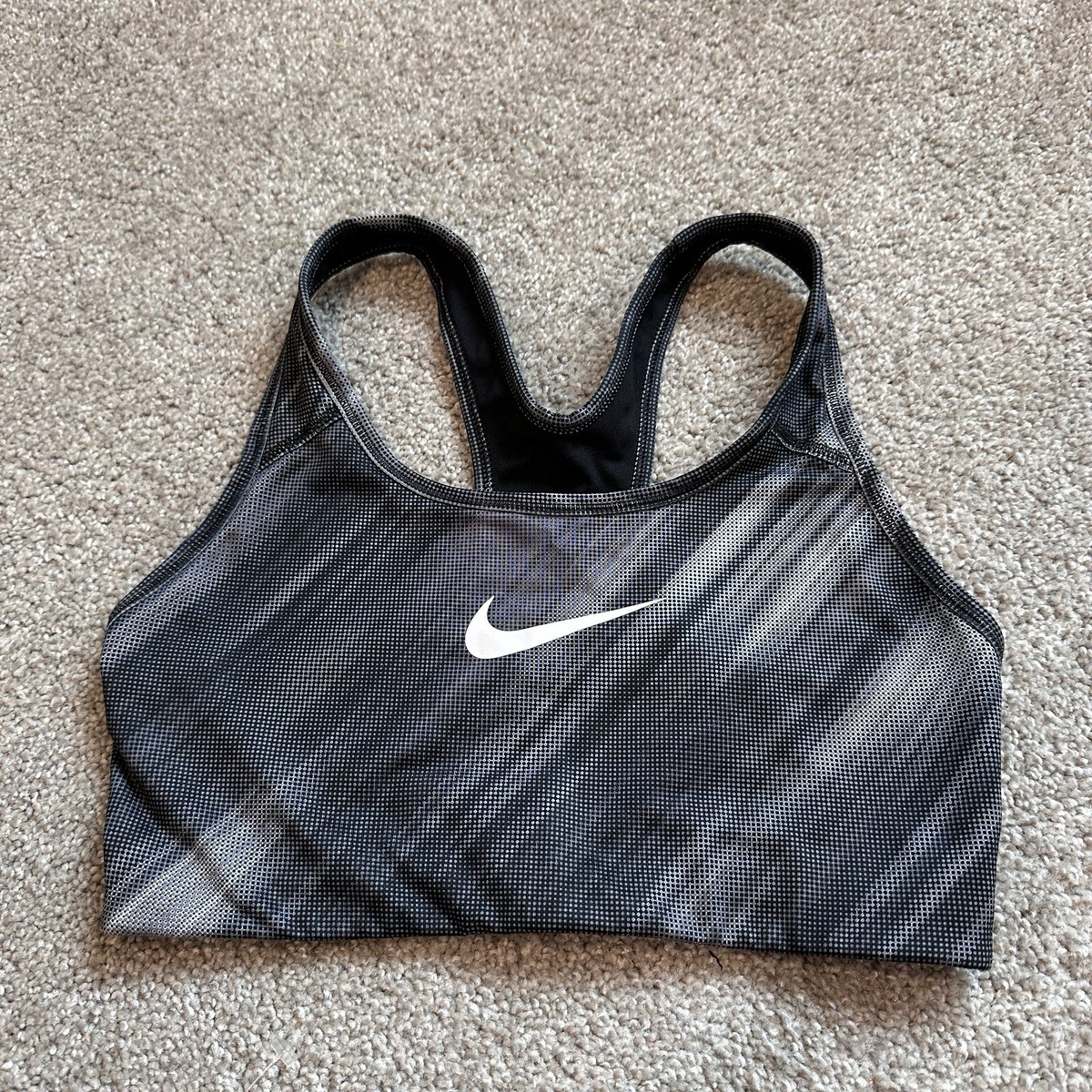 swoosh logo racerback sports bra