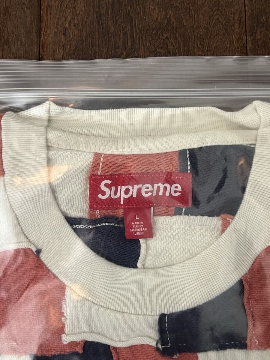 Supreme FW24 Patchwork Yoke Football Top Stone Size Large Supreme FW24 Patchwork Yoke Football Top Stone Size Large