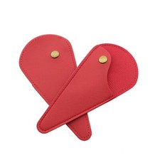 2PCS Leather Scissors Sheath Protector Red Compact Ambidextrous Stainless Ste...