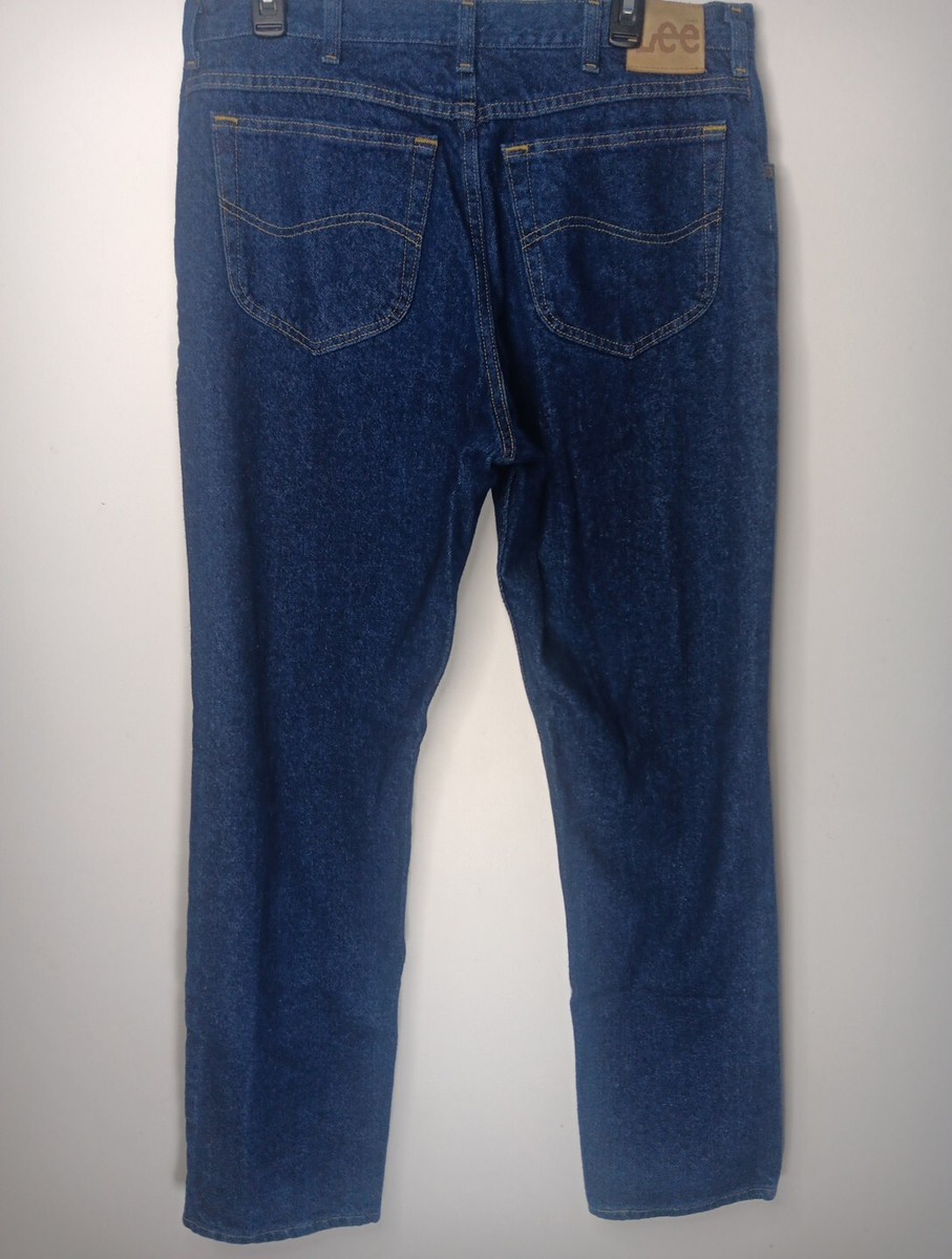 Vintage LEE M.R. Genuine White Tab Jeans YKK Zipper 36x34 Vintage LEE M.R. Genuine White Tab Jeans YKK Zipper 36x34