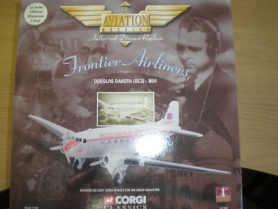 Corgi Aviation, 47104, Douglas Dakota, DC3 BEA, mit Ständer. Neu.