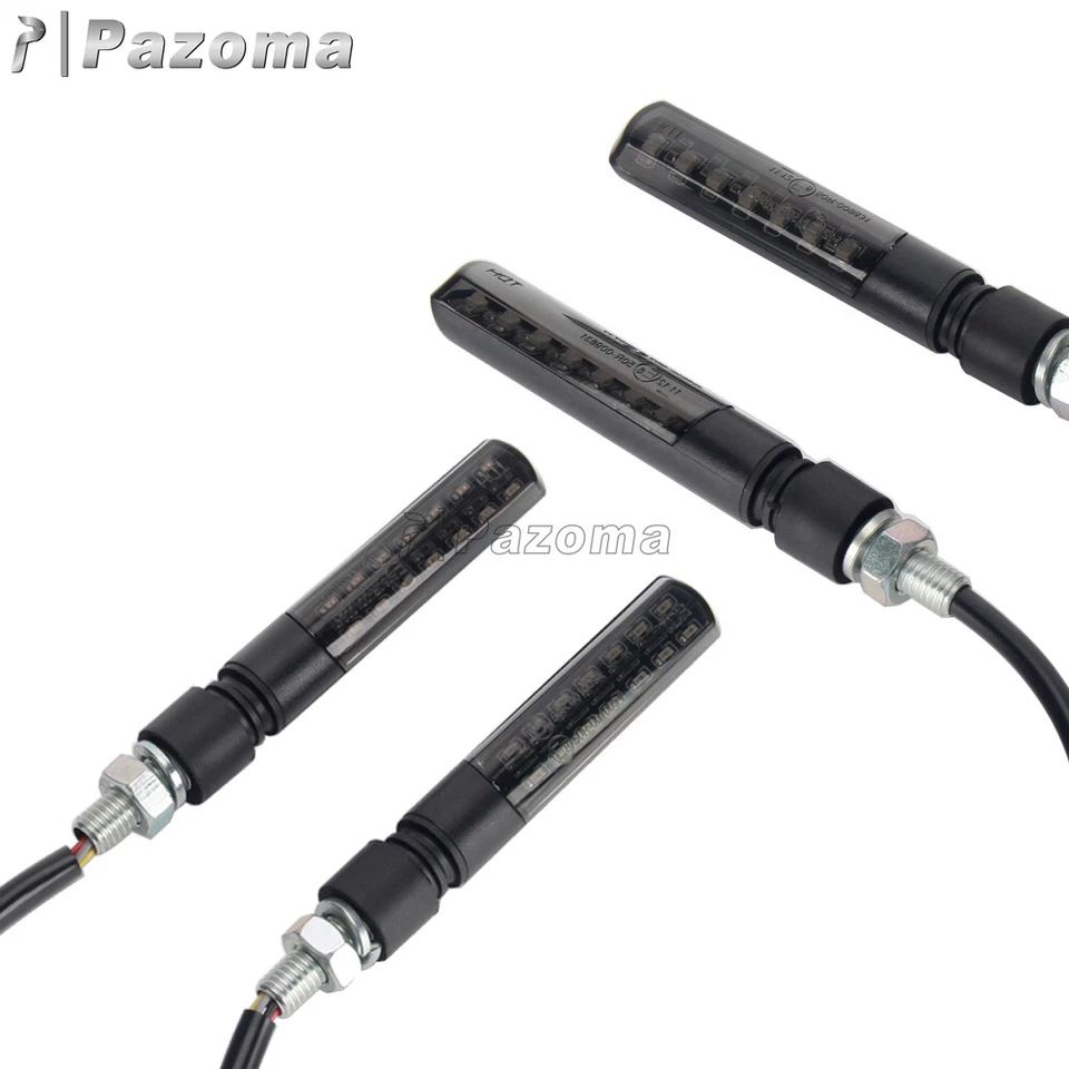 Luz intermitente LED intermitente luz de giro lámpara indicadora secuencial para Honda Yamaha Suzuki Foto 4 de 4