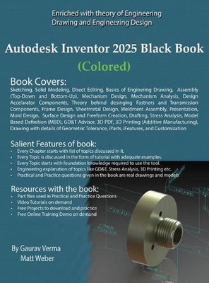 Autodesk Inventor 2025 Black Book by Gaurav Verma Hardcover Book