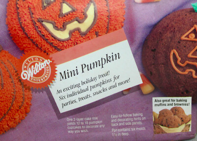 WILTON Mini Pumpkin Baking Pan w/ 6 Molds 1.5 WILTON Mini Pumpkin Baking Pan w/ 6 Molds 1.5