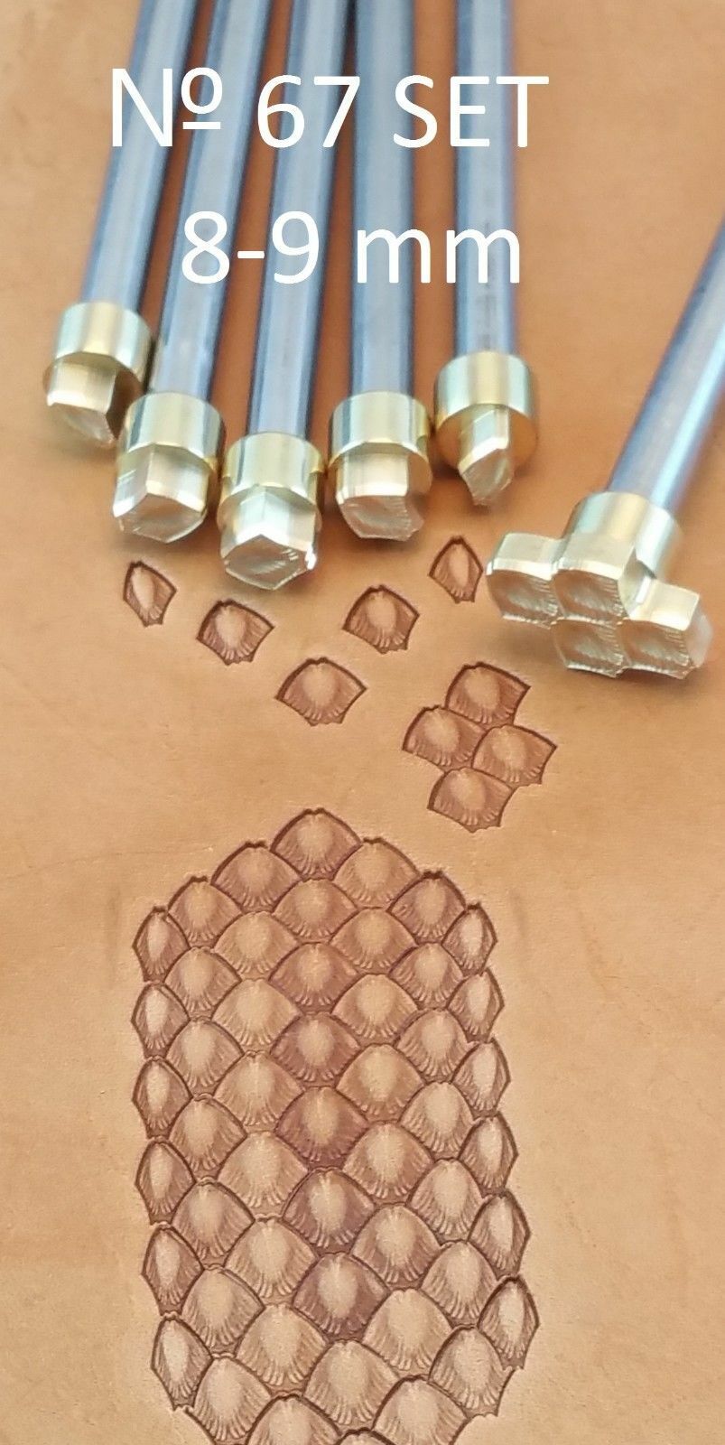 Snake Leather Stamp Tools Stamps Stamping Carving Brass Tool Crafting DIY #67SET Świetna wartość, obfita