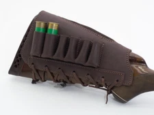 Quality Leather Shotgun Cartridge Holder Ammo Buttstock 16-12GA Made in Ukraine!