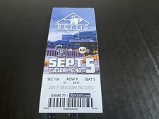 ROCKIES 2017 TICKET STUB 9/5/17 VS GIANTS~ROBERTO GOMEZ & REYES MORONTA DEBUT