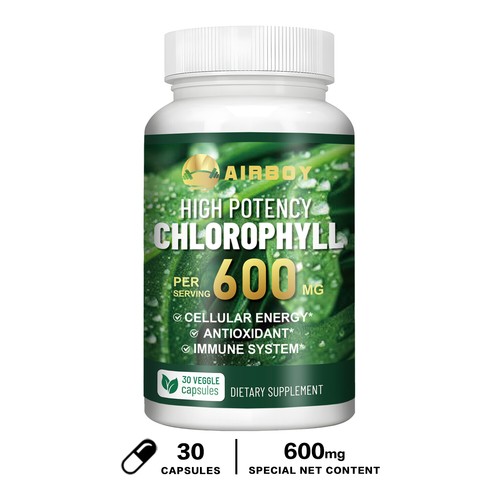 Chlorophyll Capsules 600mg-Antioxidant,Immune Support,Skin&Internal Deodorant - Picture 8 of 12