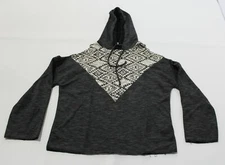 Sugar Fox Women's Pullover Long Sleeve Textured Hoodie BE5 Multicolor Small