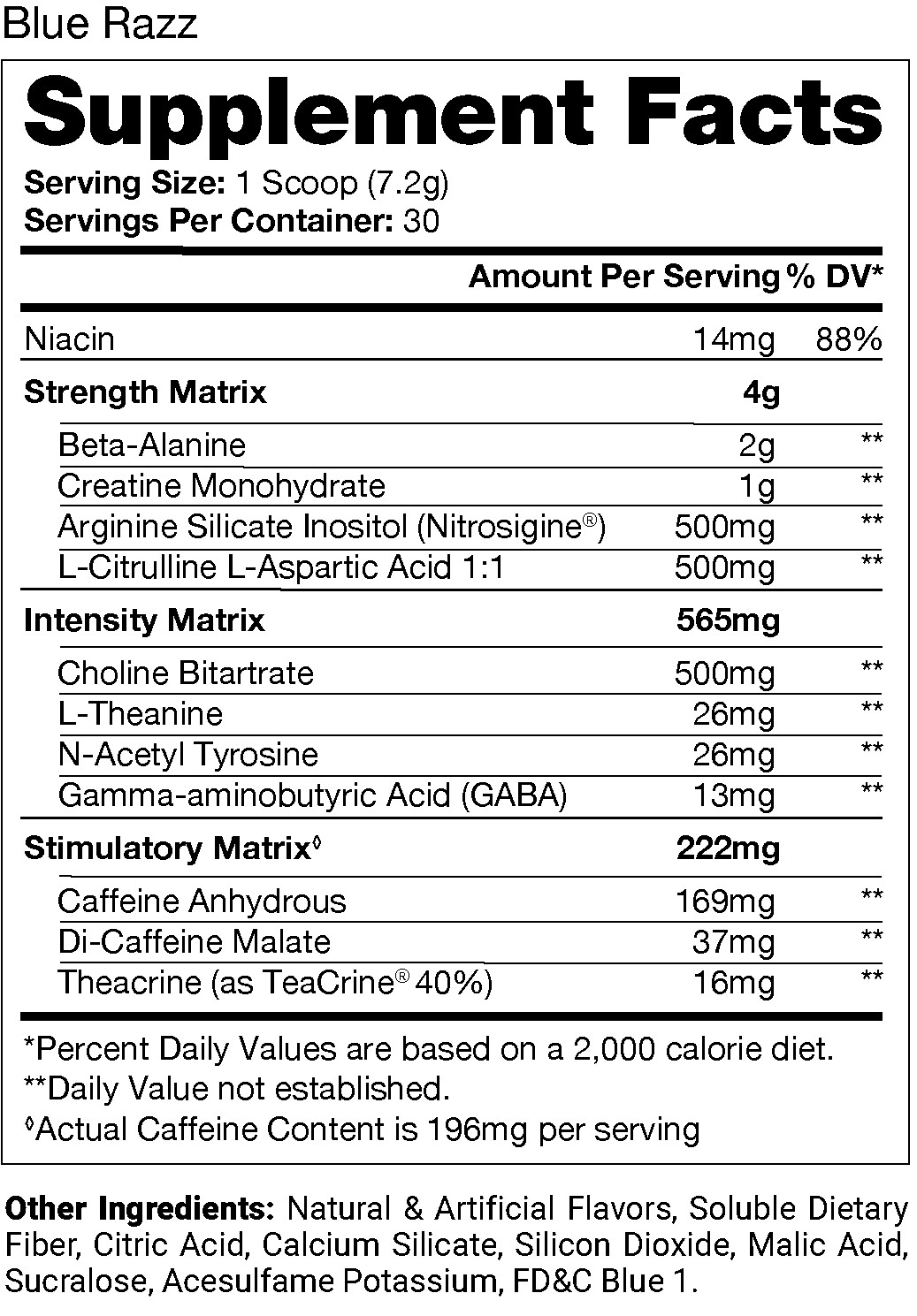 Mr. Hyde Signature PreWorkout, Blue Razz Popsicle, 30 Servings
