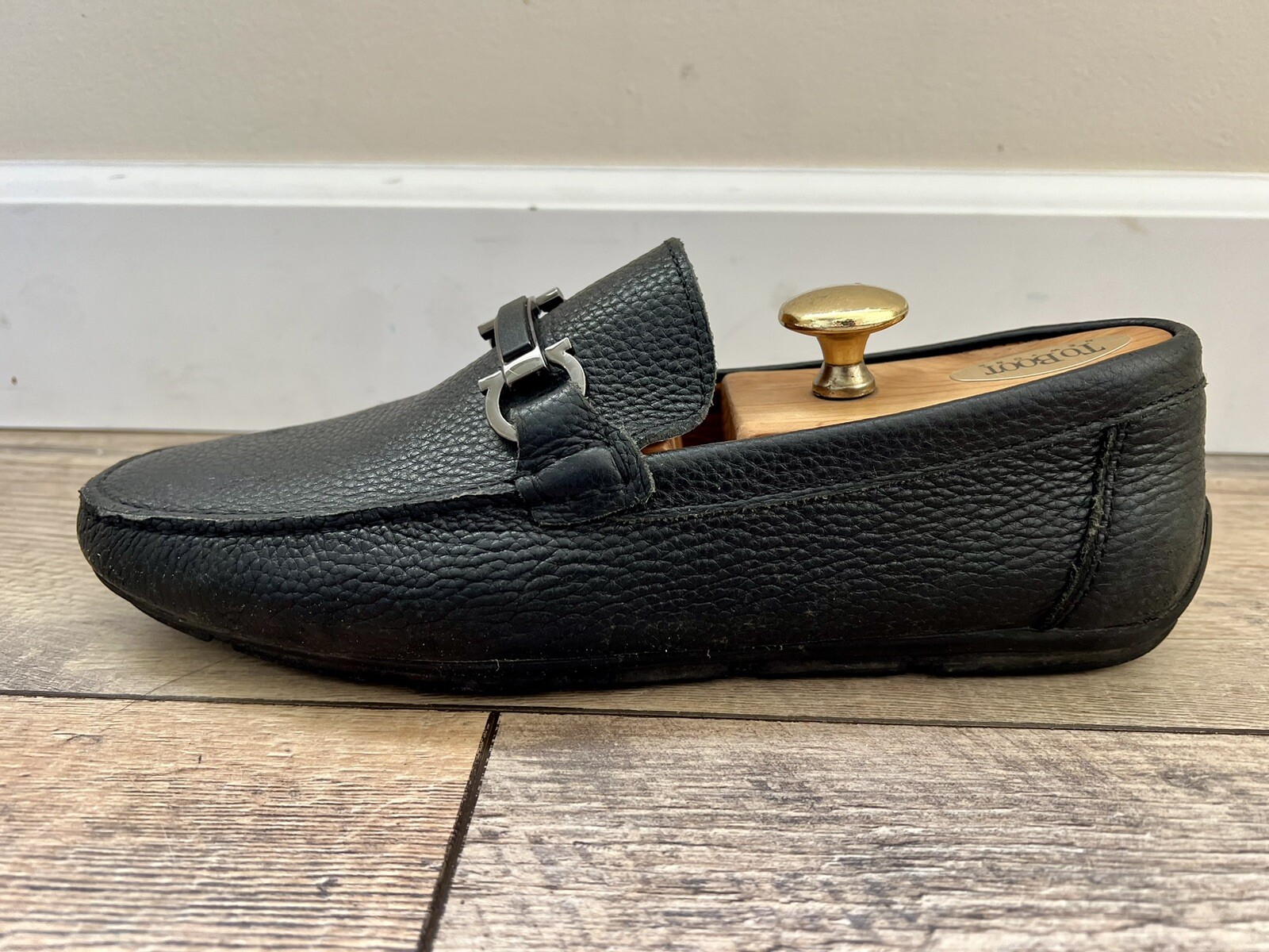 Salo NY Men's 310-02 Black Leather Slip-on Loafer Dress Shoe Size (40 EU/ 8 US)