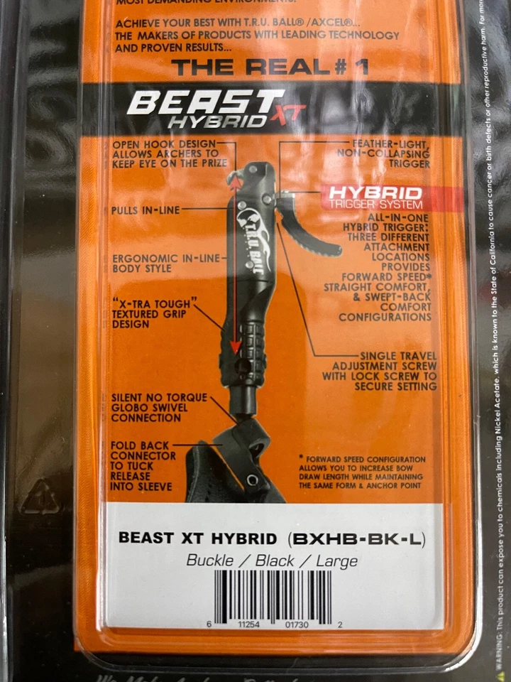 T.R.U. Ball Beast XT Hybrid Buckle Black Release BRAND NEW - Image 4 of 4