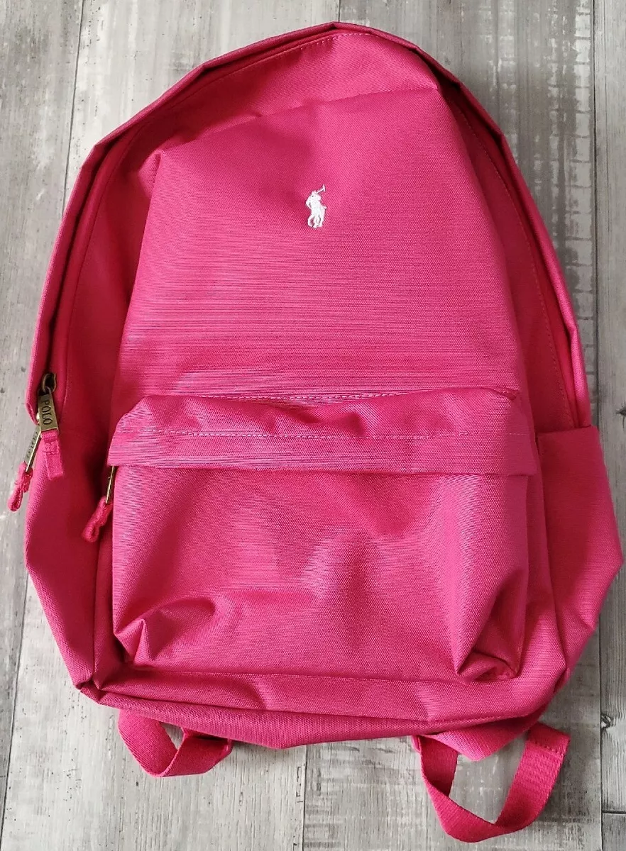 Polo Ralph Lauren Polo Ponny Canvas Backpack Sport Pink NWT