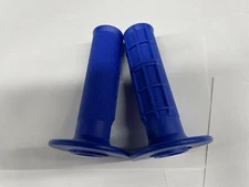 MX VINTAGE STYLE ROYAL BLUE 1/2 WAFFLE GRIPS SUZUKI RM RMZ PE SP RMX TM DR DS TC