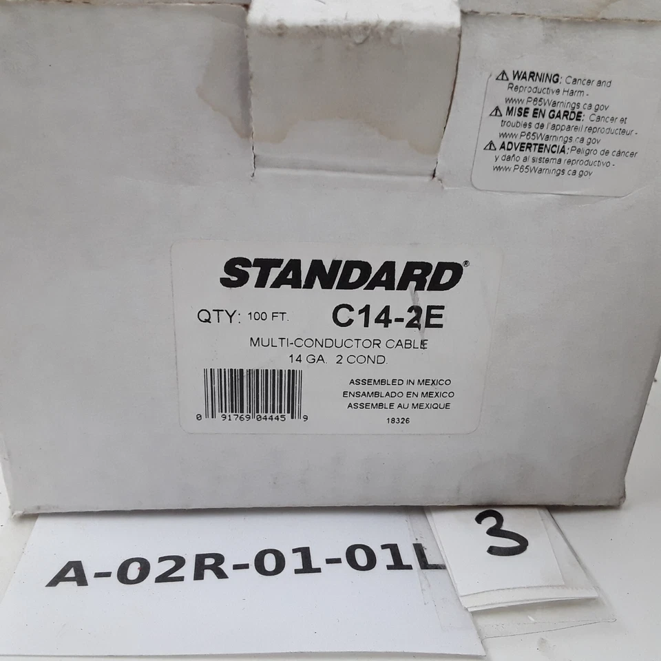 Standard Ignition C14-2E 100 Feet Multi-Conductor Cable Black 2 Cond 14GA - Image 3 of 3