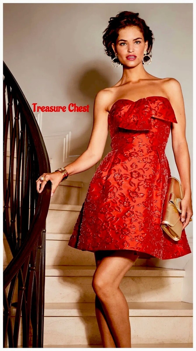 Lilly Pulitzer NWT Kataleya Strapless Jacq Dress Amaryllis