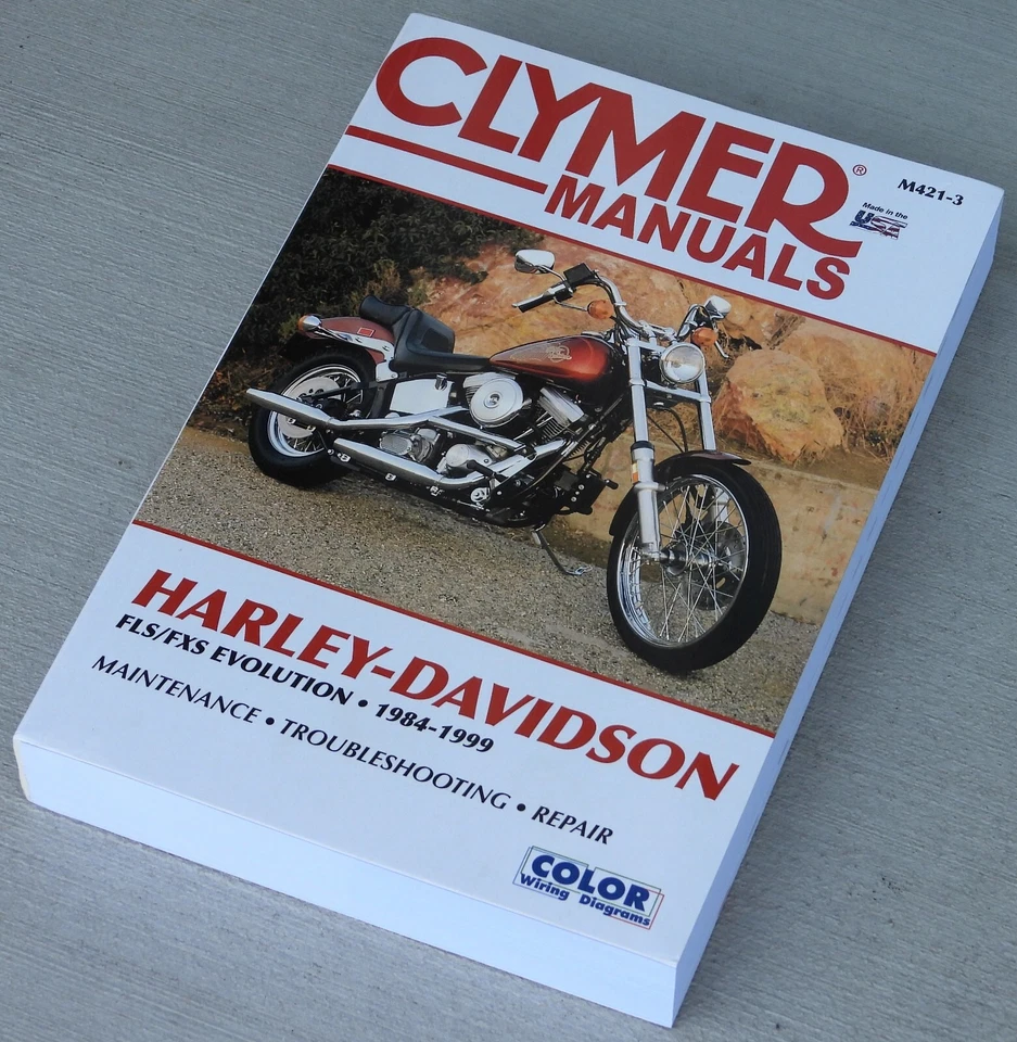 1984-1999 Harley Davidson FL FX Softail CLYMER REPAIR MANUAL M421 - Image 2 of 3