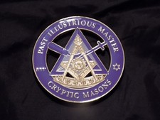 Masonic 3" Car Emblem York Rites Past Illustrious Master Cryptic Masons NEW!
