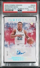 Desmond Bane 2020-21 Panini Origins Red Rookie Auto /99 PSA 10 Gem Mint - Read