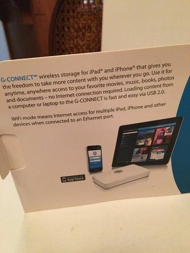 G-Technology G-CONNECT 500 GB GigE USB 2.0 Wireless Storage for iPad 0G02148 - Picture 9 of 11