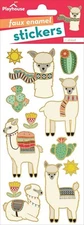Llama Cactus Faux Enamel Stickers Planner Supply Papercraft  Party Envelope Seal