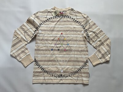 Advisory Board Crystals X Guess The Source Long Sleeve T-shirt Light Beige Sz XS