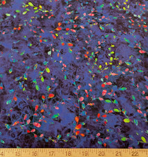 Blue Floral Digital Floral Light Cotton Sateen Lawn Venice by Kaufman Fabrics