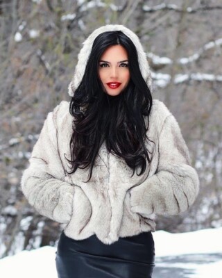 ZARA NATURAL-COLOURED FAUX FUR JACKET COAT WITH HOOD SIZE M UK