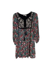 Anthropologie Floreat Long Sleeve Ottava Peasant Dress Tassels Boho Size Small