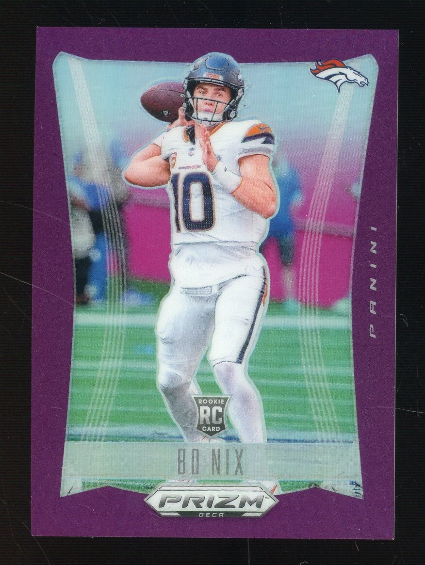 2024 Prizm Deca Purple #92 Bo Nix Broncos RC Rookie 70/99