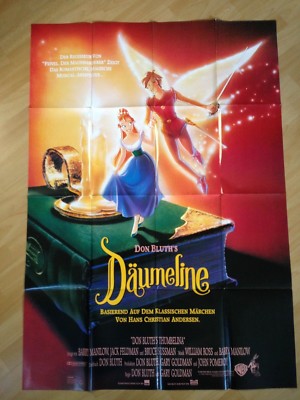 Filmposter * Kinoplakat * A0 * Don Bluth's Däumeline * 1994