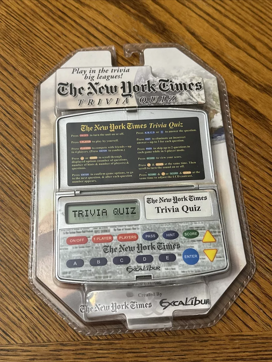 VTG 2003 New York Times Trivia Quiz Excalibur Electronic Digital