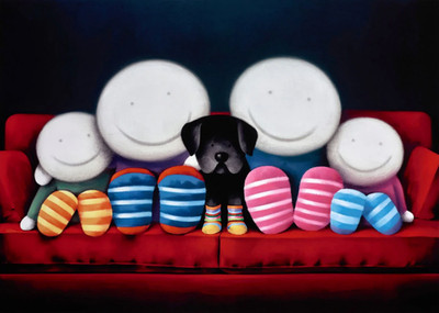 Family Time von Doug Hyde signierter limitierter Druck (gerahmt)