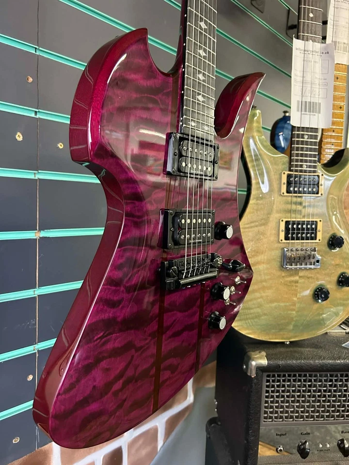 BC Rich Mockingbird ST Trans Purple 2008 Electric Guitar - Image 3 of 4