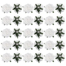 30 x Rose Flower Hair Clips 4 Inch Flower Hair Pins Flower Brooch White