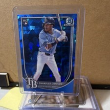2025 Topps Bowman Chrome Sapphire Edition Chandler Simpson #18 Rookie Rays