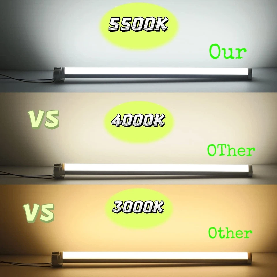 2PCS F15T8 LED Tube Light,120V,7W,18" Length,5000K Daylight White,Rotatable E... - Image 4 of 4