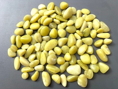 100pcs Lemon Jade Crystal Gemstone Polished Jewelry Beads and Pendant 0.88 lb