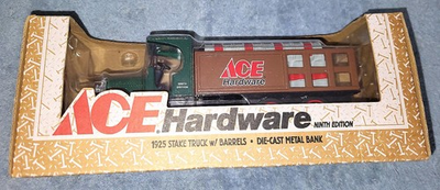 #ad #ad 1925 Ace Hardware Die Cast Stake Truck W Barrels Bank Ninth Edition Ertl MIB $13.99