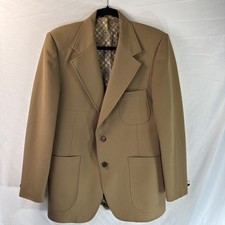 Vtg 70 s Johny Carson Tan Sportcoat Jacket LEISURE Blazer Approximately 42 Reg
