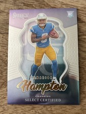 2025 Panini Select #16 Omarion Hampton Select Certified Rookies RC Chargers PWE