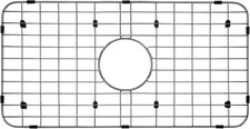 Sink Bottom Grid 24-1/8" x 12-5/8" Centered Drain W/ Corner Radius 1-1/2" Sink