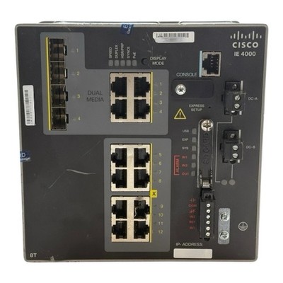 Cisco IE 4000 Switch IE-4000-8T4G-E V02 | 8x RJ45 10/100M | 4x 1G Combo