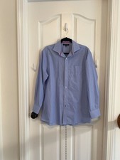 Tommy Hilfiger Regular Fit Non-Iron Striped Dress Shirt 15-1/2 32-33